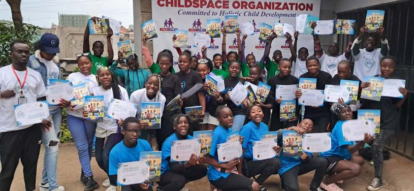 Children receiving certificates